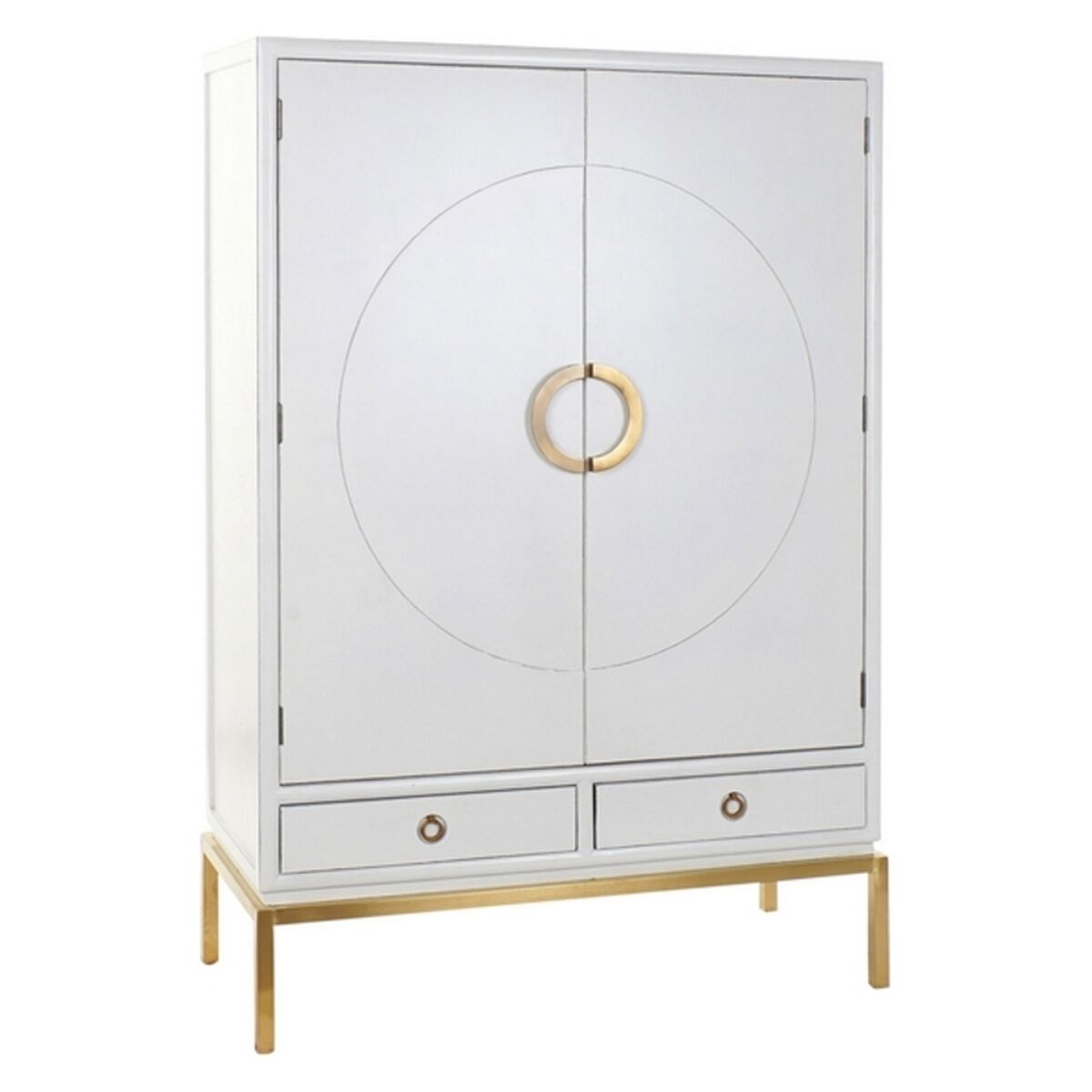 DKD Home Decor Schrank Weiß Gold Metall Poplar – Produktansicht 1