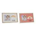 DKD Home Decor Bilderrahmen Rainbow Rosa Weiß Kinder-MDF Holz – Produktansicht 1