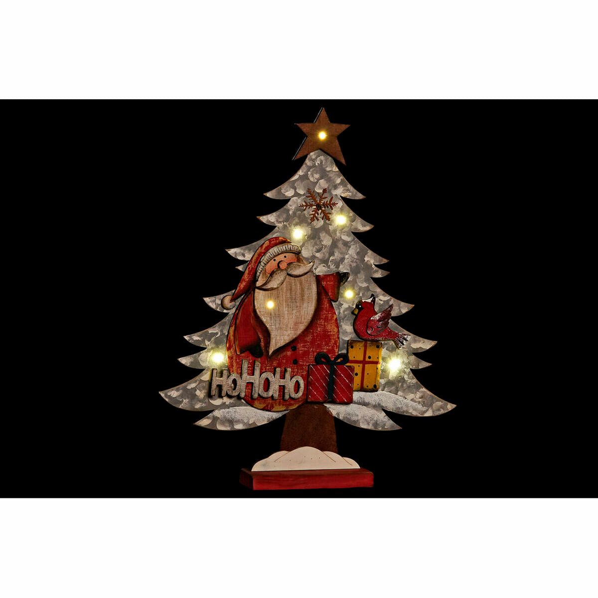 DKD Home Decor Weihnachtskugel Holz – Rot – Produktansicht 2