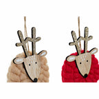 DKD Home Decor Weihnachtskugel Polyester Holz Reindeer – Produktansicht 3