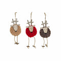 DKD Home Decor Weihnachtskugel Polyester Holz Reindeer – Produktansicht 1