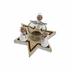 DKD Home Decor Weihnachtskerze Halter Crystal Holz – Produktansicht 2