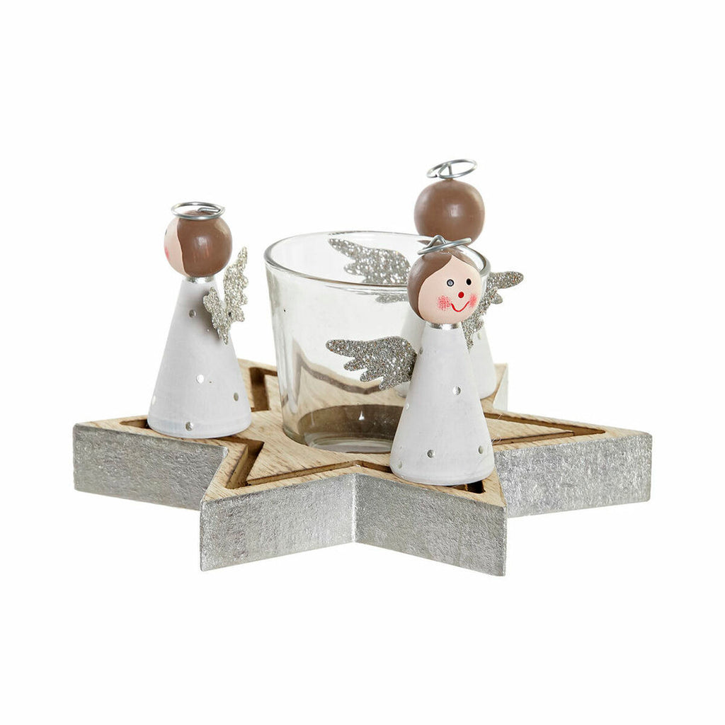 DKD Home Decor Weihnachtskerze Halter Crystal Holz – Produktansicht 1