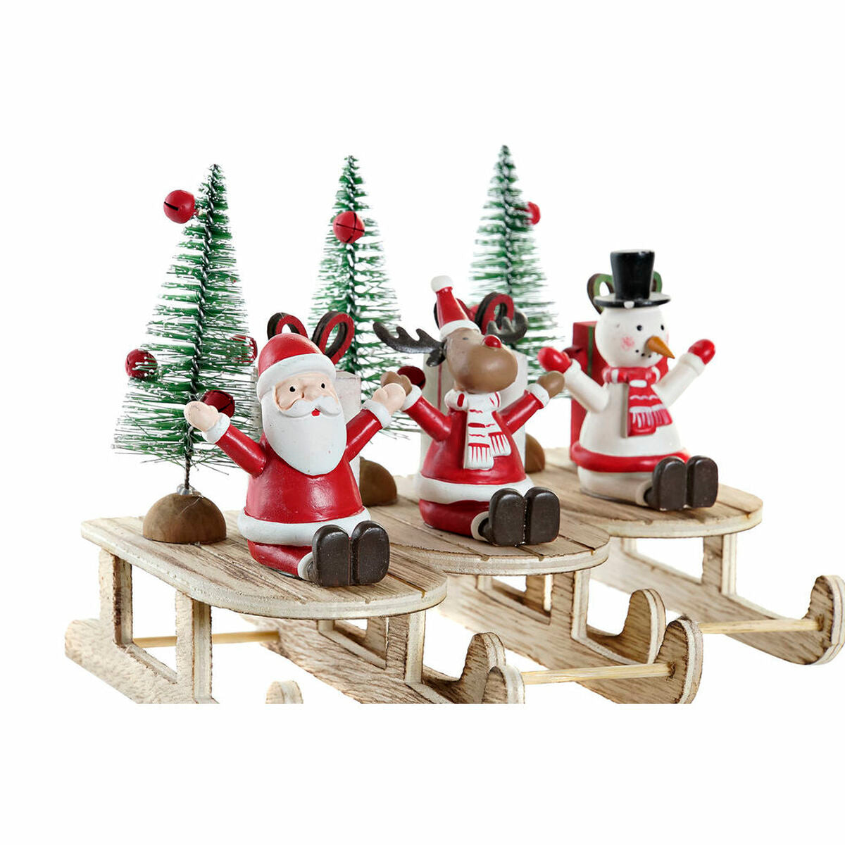 DKD Home Decor Weihnachtskugel Holz Father Christmas – Produktansicht 2