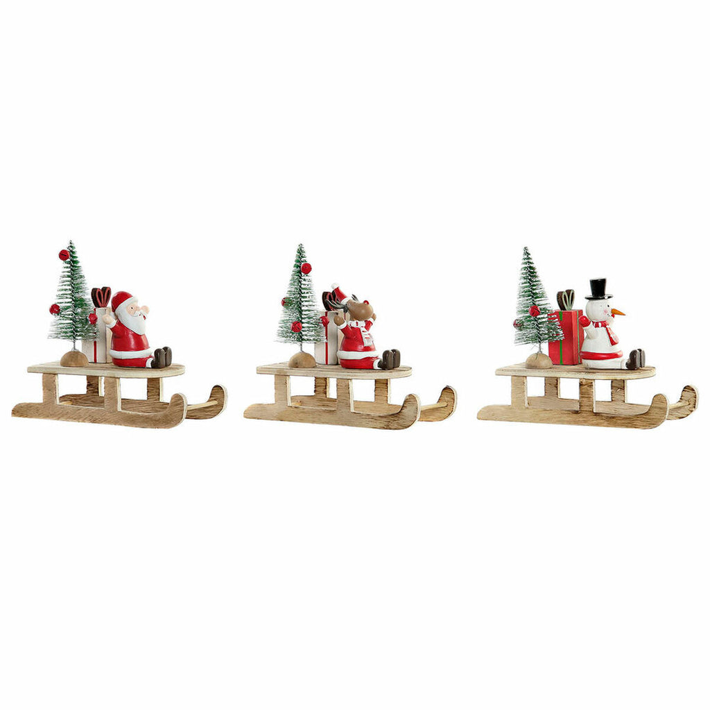DKD Home Decor Weihnachtskugel Holz Father Christmas – Produktansicht 1