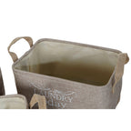 DKD Home Decor Mehrzweckkorb Beige Grau Leicht Braun Holz – Produktansicht 2