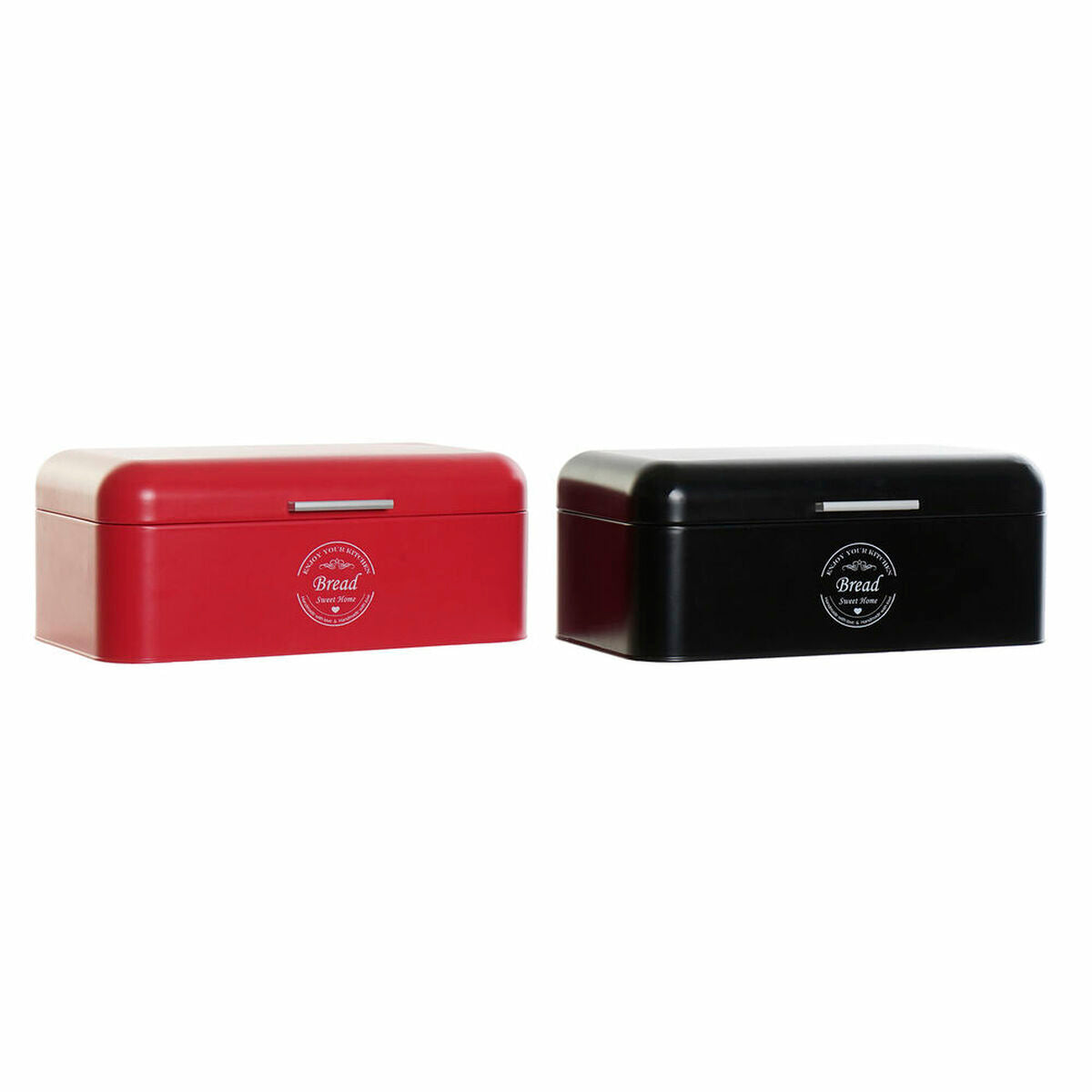 Brotkorb DKD Home Decor 42,5 x 24 x 17 cm Rot Schwarz Metall Vintage (2 Stück) – Produktansicht 1