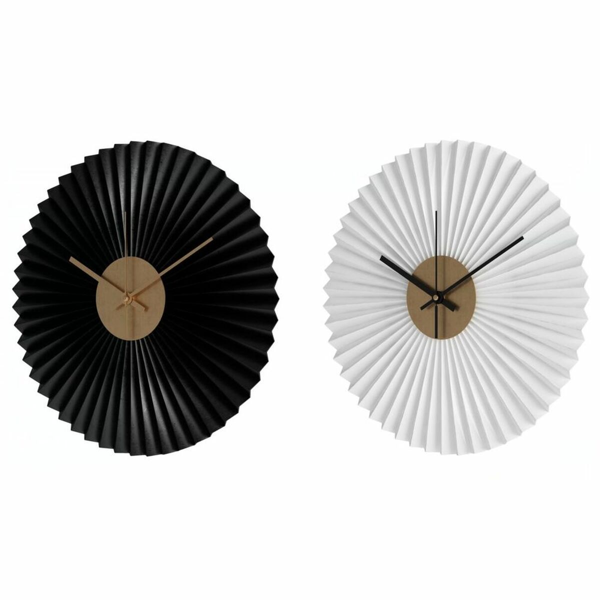 Wall Clock DKD Home Decor Weiß Schwarz Weiß/Schwarz Iron Kunststoff Modern 30 x 4 x 30 cm (2 Stück) – Produktbild 1