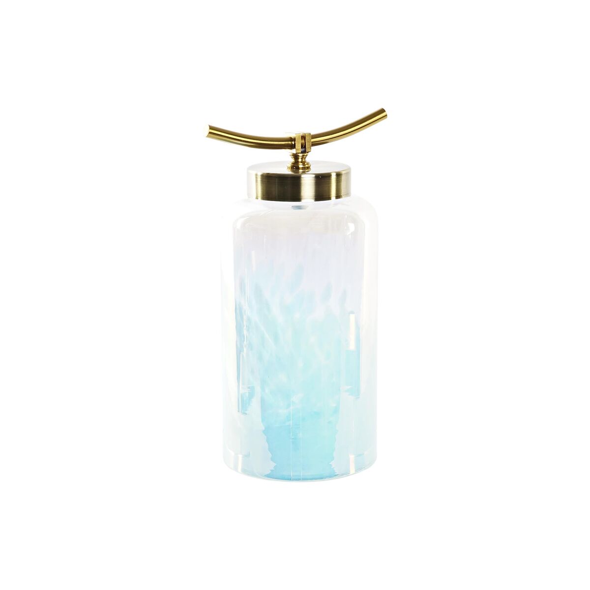 Vase DKD Home Decor Blau Goldfarben Metall Crystal Mediterranean 19 x 15 x 33 cm – Produktbild 1