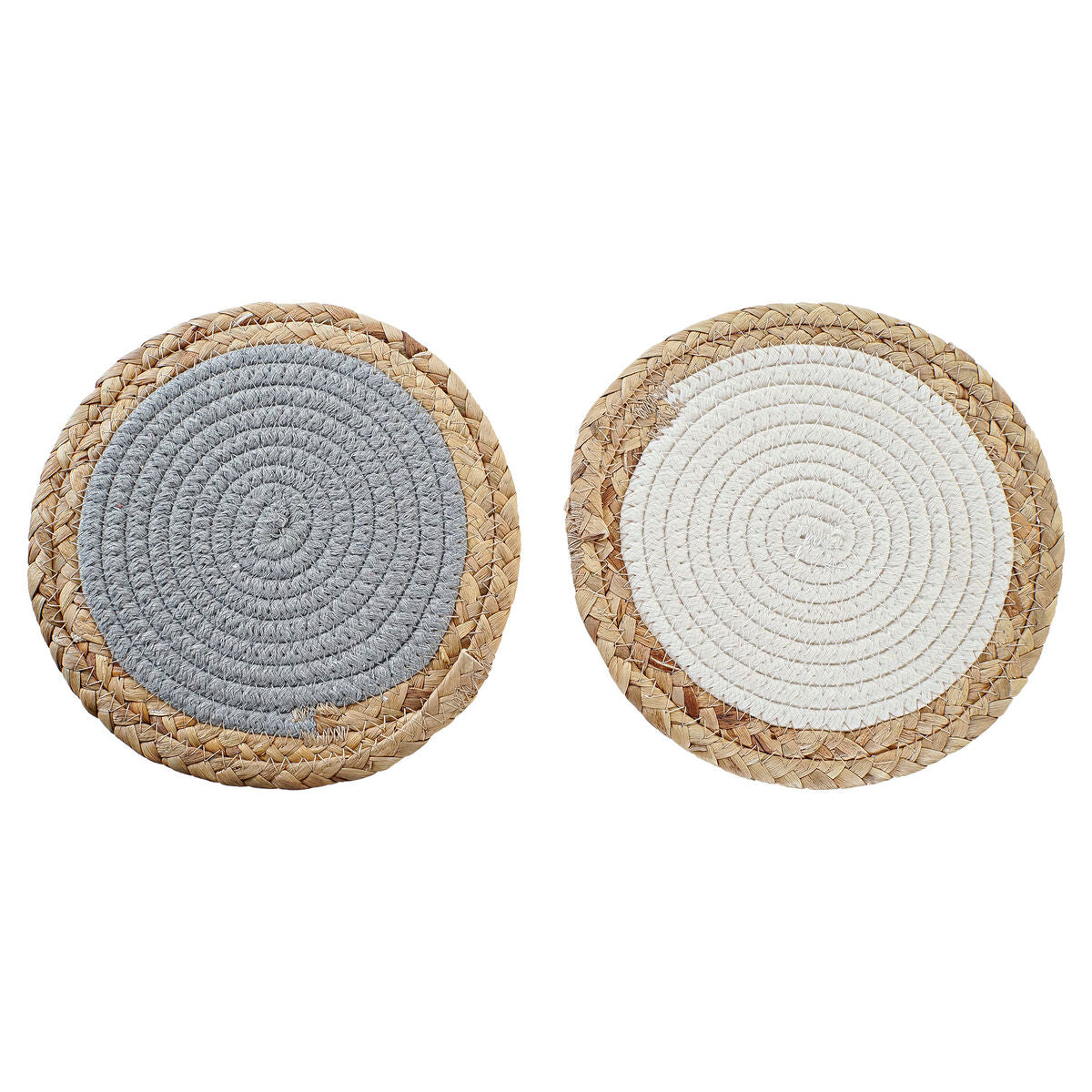 Table Mat DKD Home Decor Individual Baumwolle Fibre (20 x 20 x 1 cm) (2 Stück) – Produktbild 1