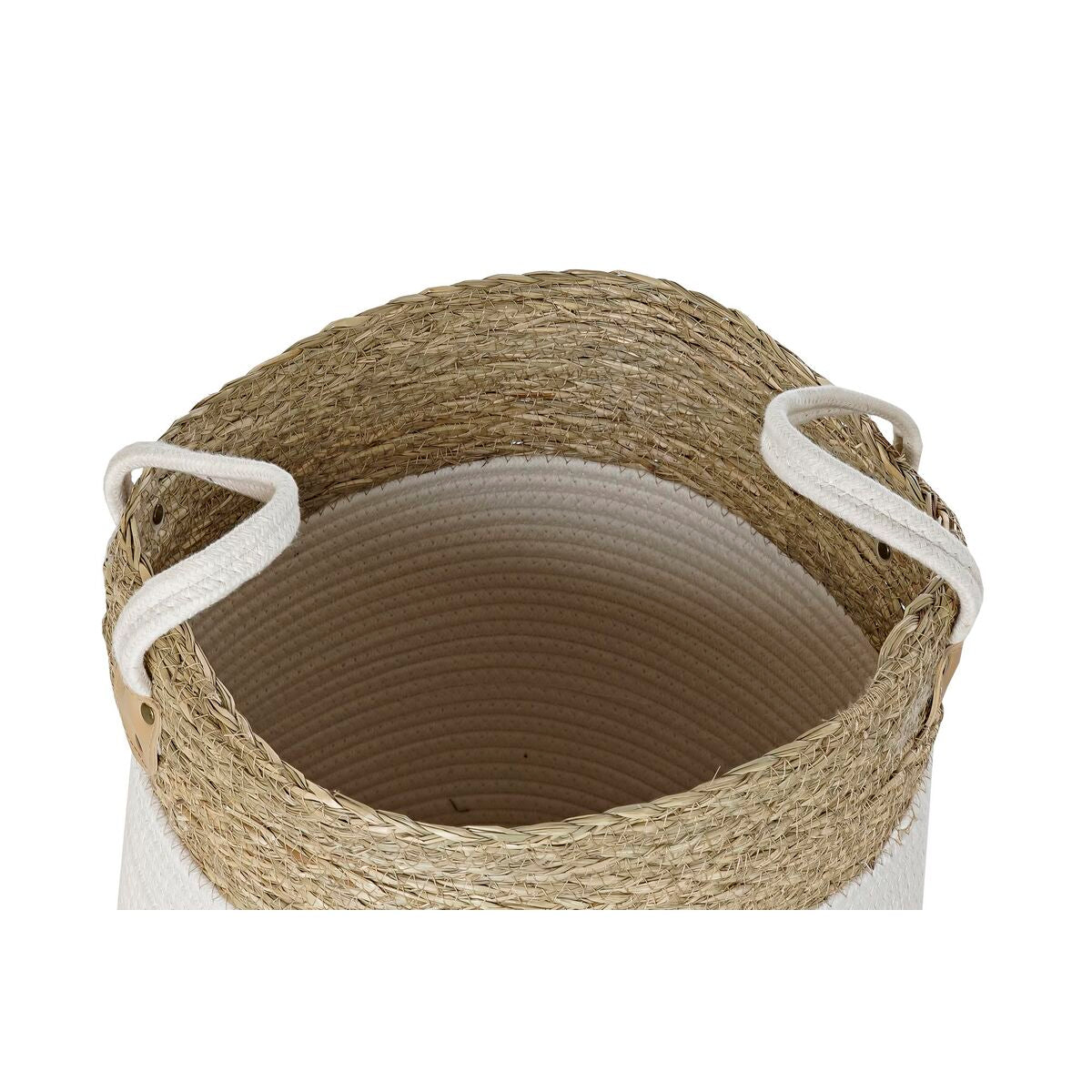 DKD Home Decor Korb-Set Weiß Braun Natural Fibre – Produktansicht 3