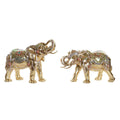 DKD Home Decor Dekofigur Elephant Gold Kunstharz Mehrfarbig – Produktansicht 1