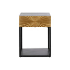 DKD Home Decor Nightstand Gold Schwarz Metall Holz – Produktansicht 2