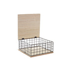 DKD Home Decor Dekorativ box Schwarz Natural Metall MDF Holz – Produktansicht 3