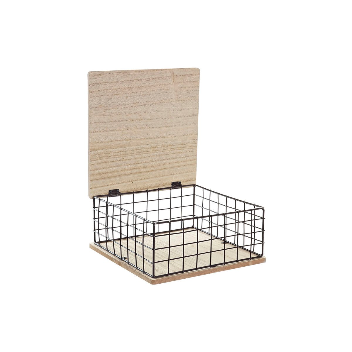 DKD Home Decor Dekorativ box Schwarz Natural Metall MDF Holz – Produktansicht 3