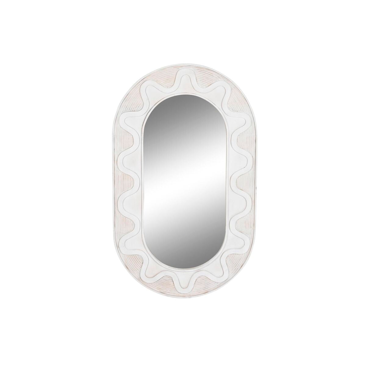 DKD Home Decor Wandspiegel Weiß – Produktansicht 1
