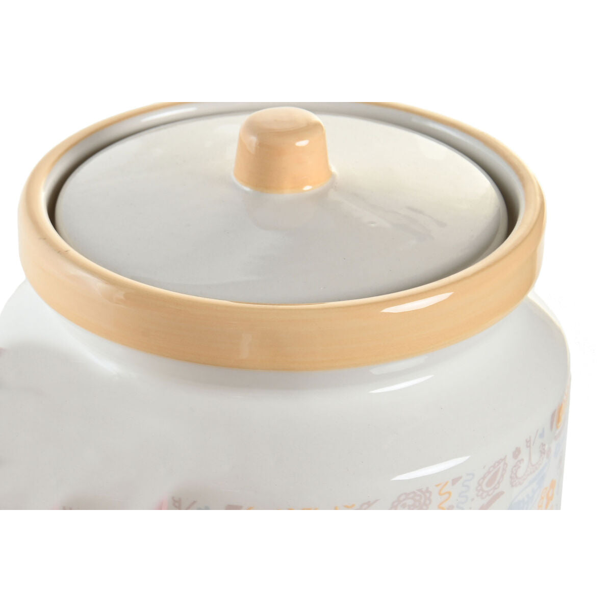 DKD Home Decor Tin Weiß Gelb Dolomite Shabby Chic – Produktansicht 3