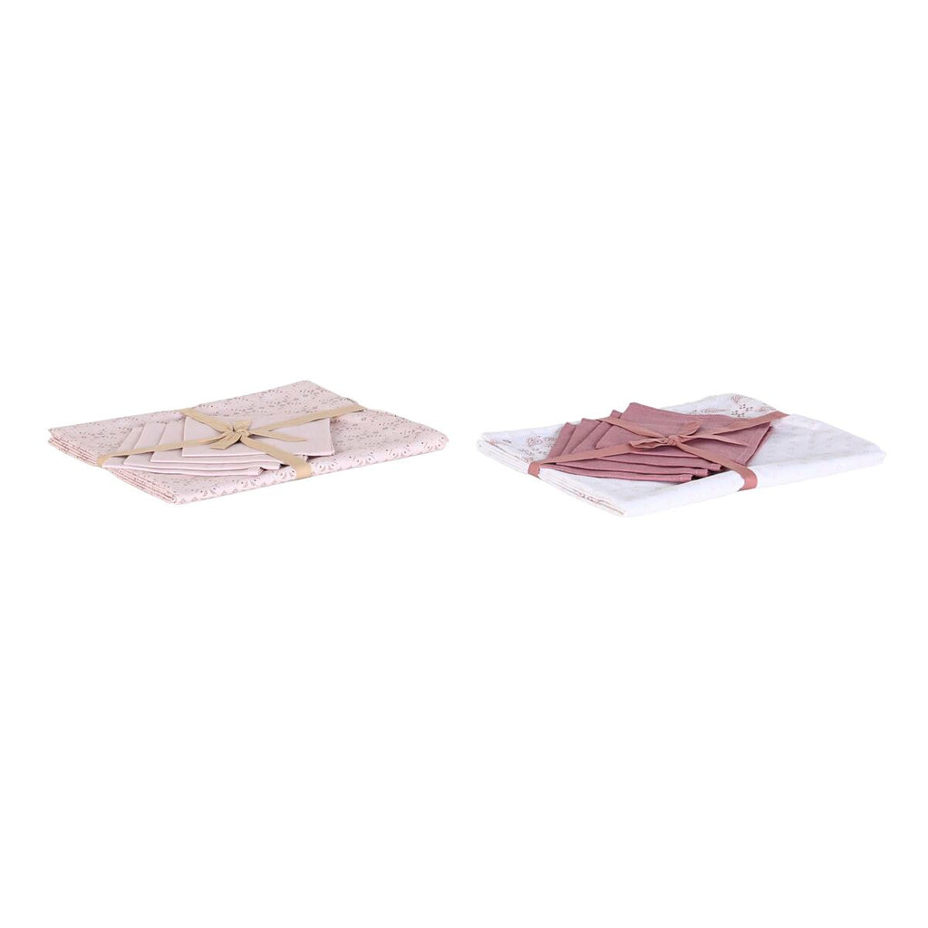 DKD Home Decor Tablecloth & napkins Rosa Weiß – Produktansicht 3