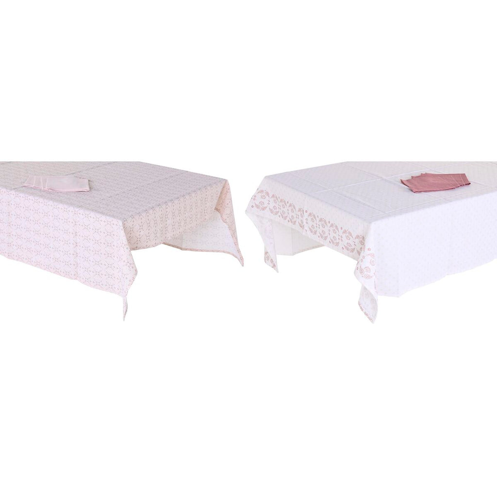 DKD Home Decor Tablecloth & napkins Rosa Weiß – Produktansicht 1