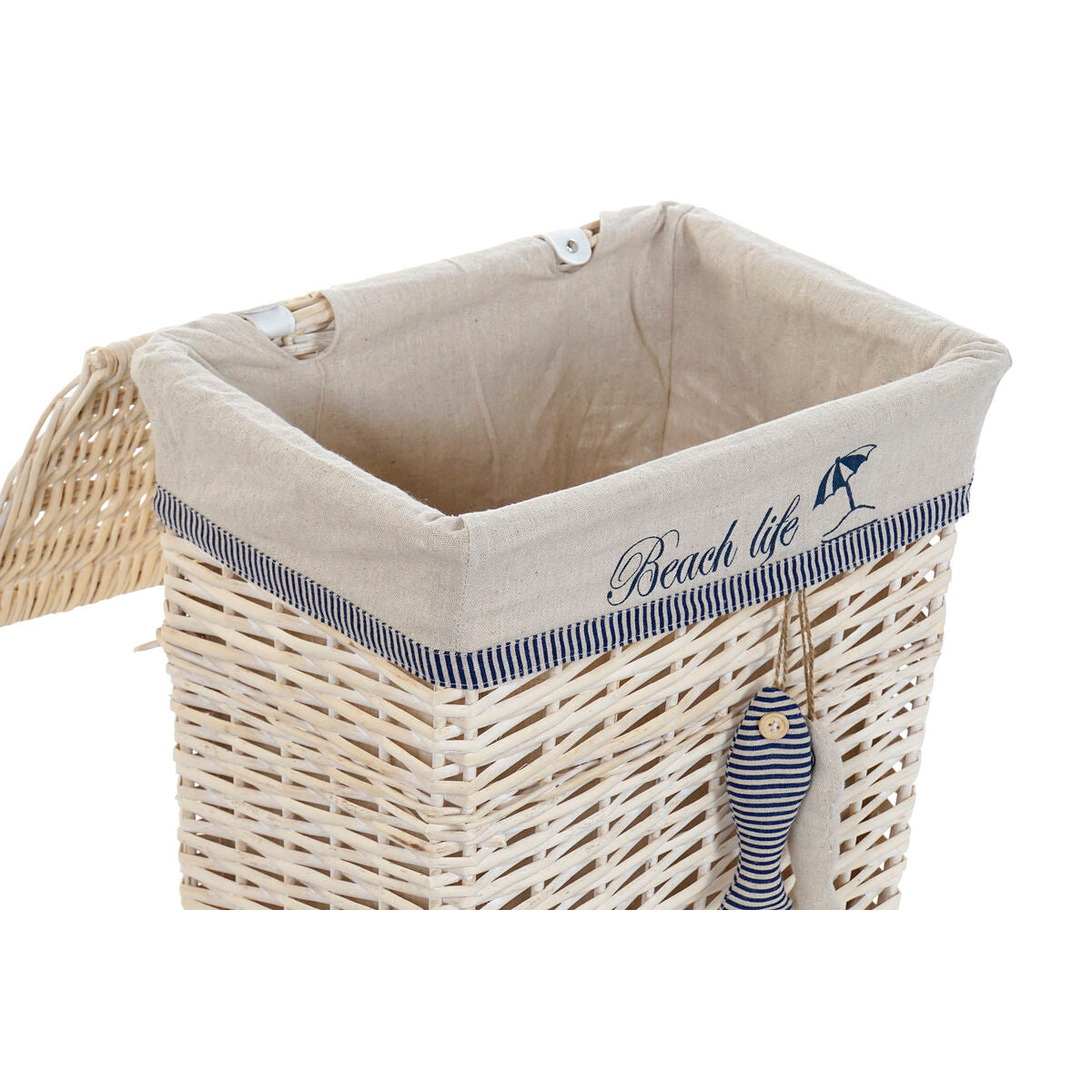 DKD Home Decor Korb-Set Blau Beige Aluminium Spirals Mediterranean – Produktansicht 3