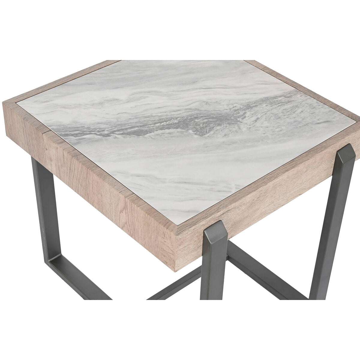 Home ESPRIT Beistelltisch Weiß Grau Natural Metall – Produktansicht 2