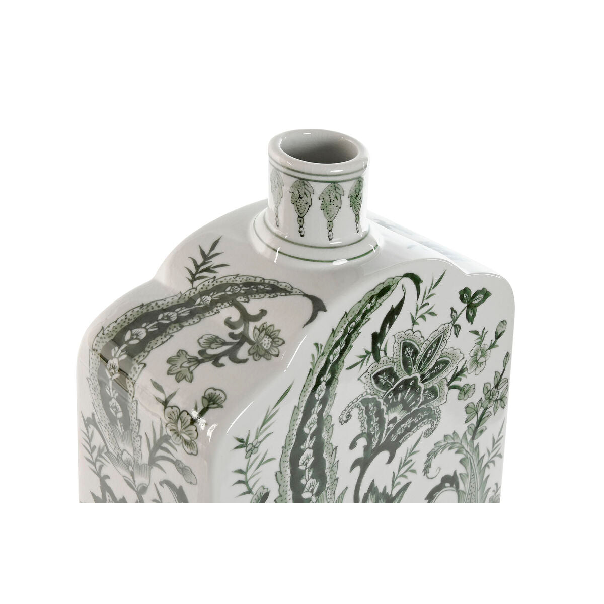 Home ESPRIT Vase Weiß Grün Porzellan Leaf aus a plant – Produktansicht 2