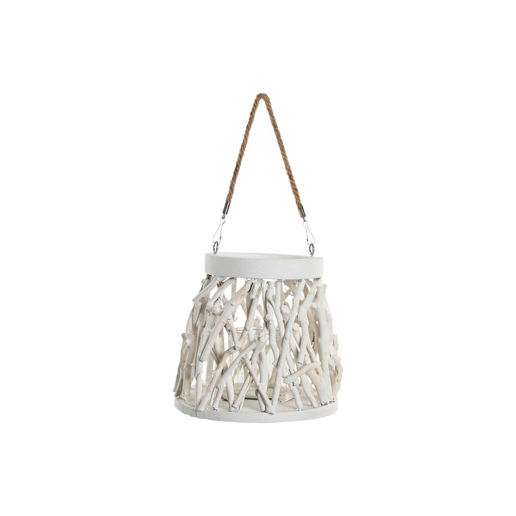 Home ESPRIT Kerzenhalter Weiß Holz Crystal – Produktansicht 3