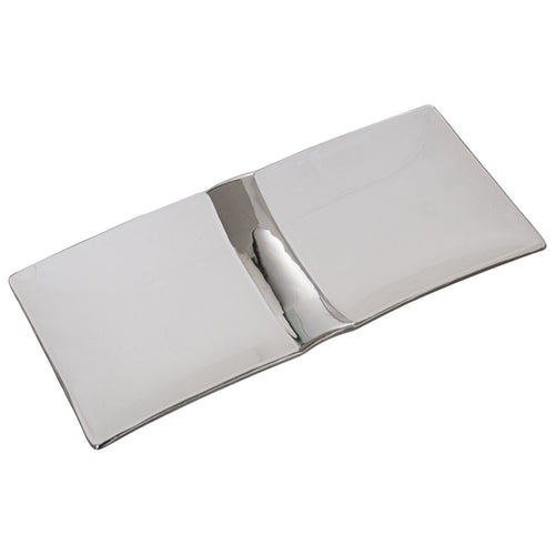Alexandra House Living Centerpiece Weiß Silber Ceramic – 31 x 14 x 3 cm – Produktansicht 2
