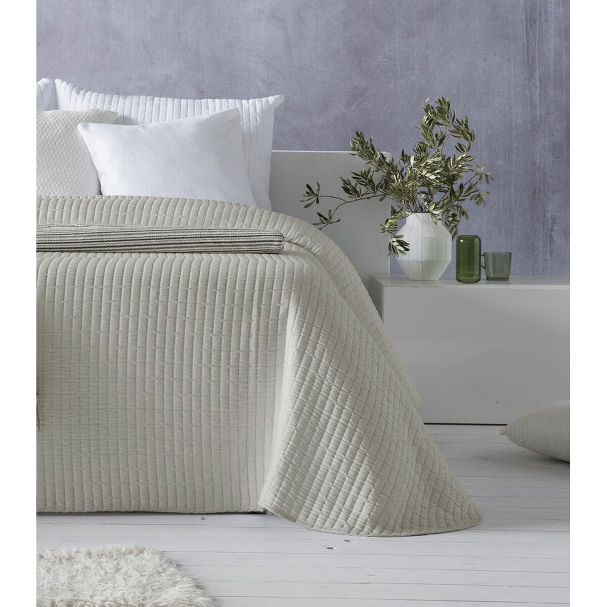 Bedspread (quilt) Hosteline AGNES Beige Single (1 Teil) – Produktbild 1