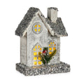 Krist+ Dekofigur Weiß Grau Glitter Haus Christmas LED-Licht – Produktansicht 1