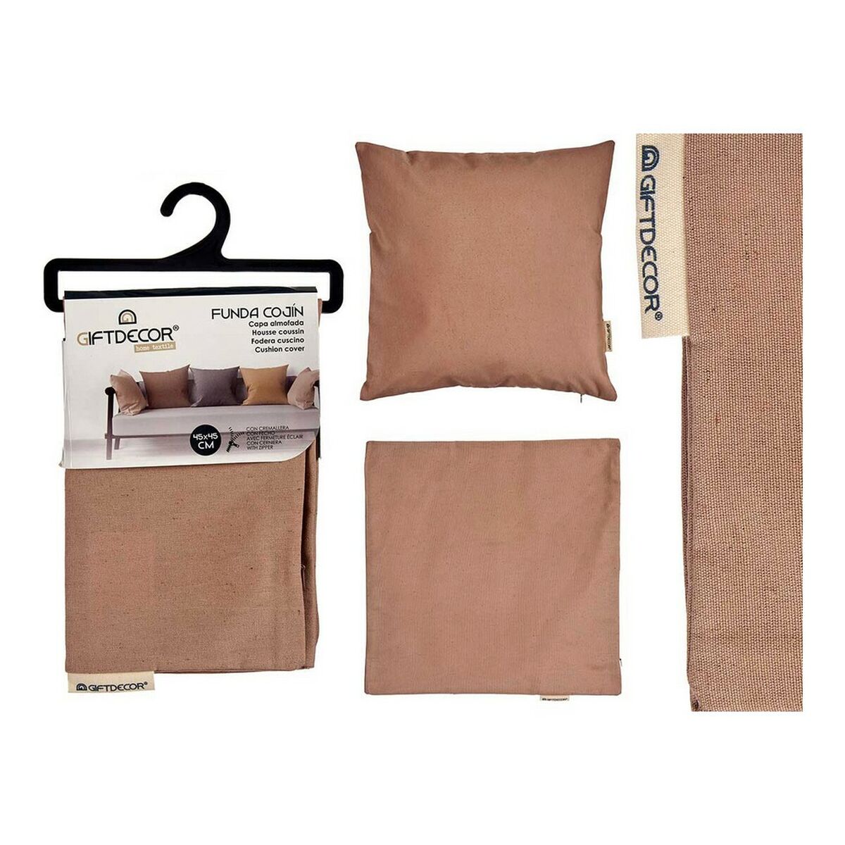 Gift Decor Kissenbezug Braun – Produktansicht 2