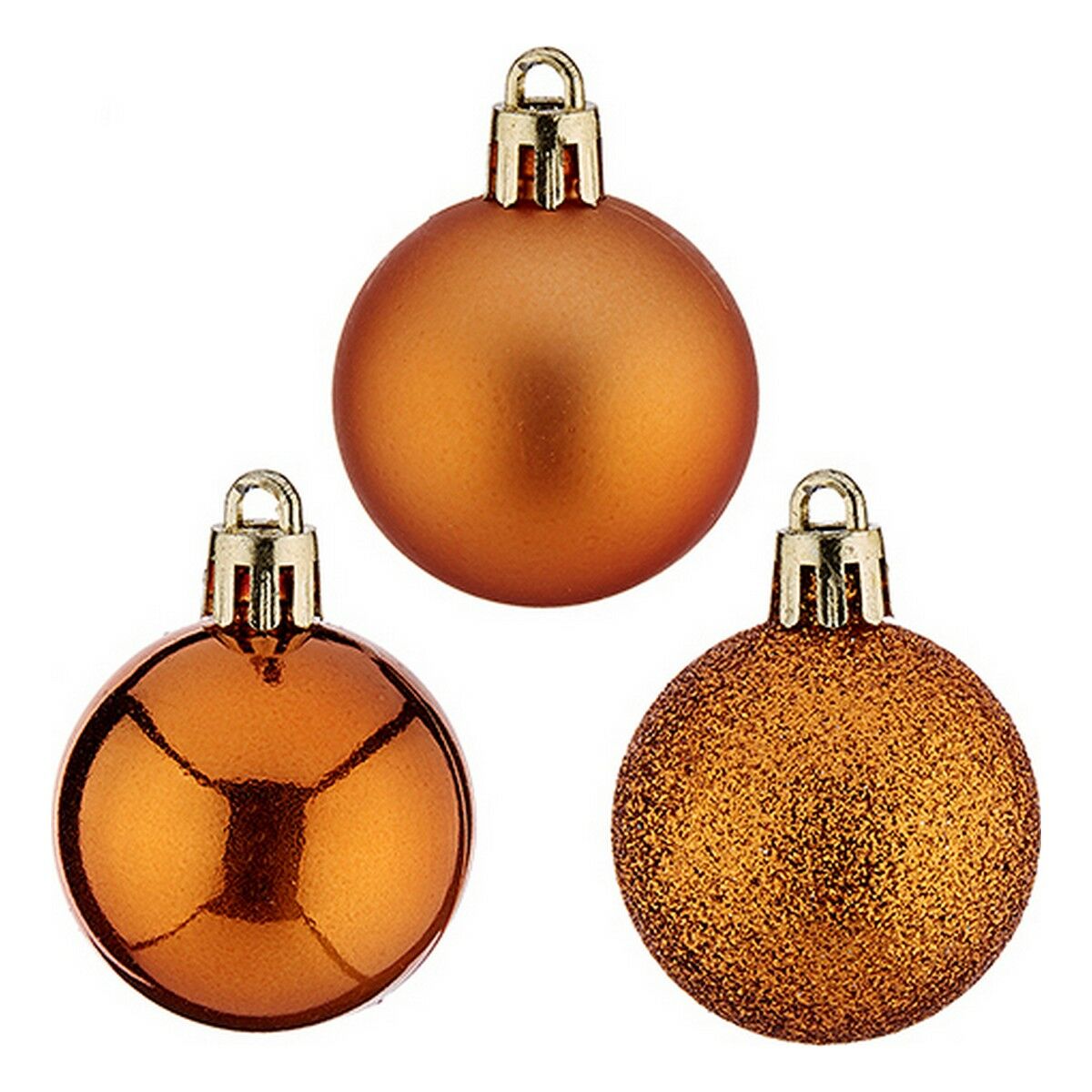 Krist+ Weihnachtskugeln Orange Kunststoff Ø 4 cm – Produktansicht 1