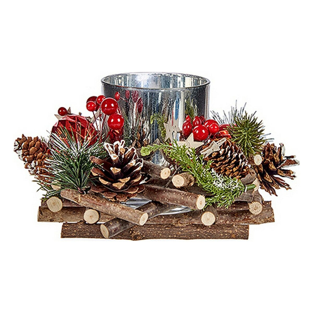 Krist+ Weihnachtskerze Halter Rot Grün Silber Natural – Produktansicht 1