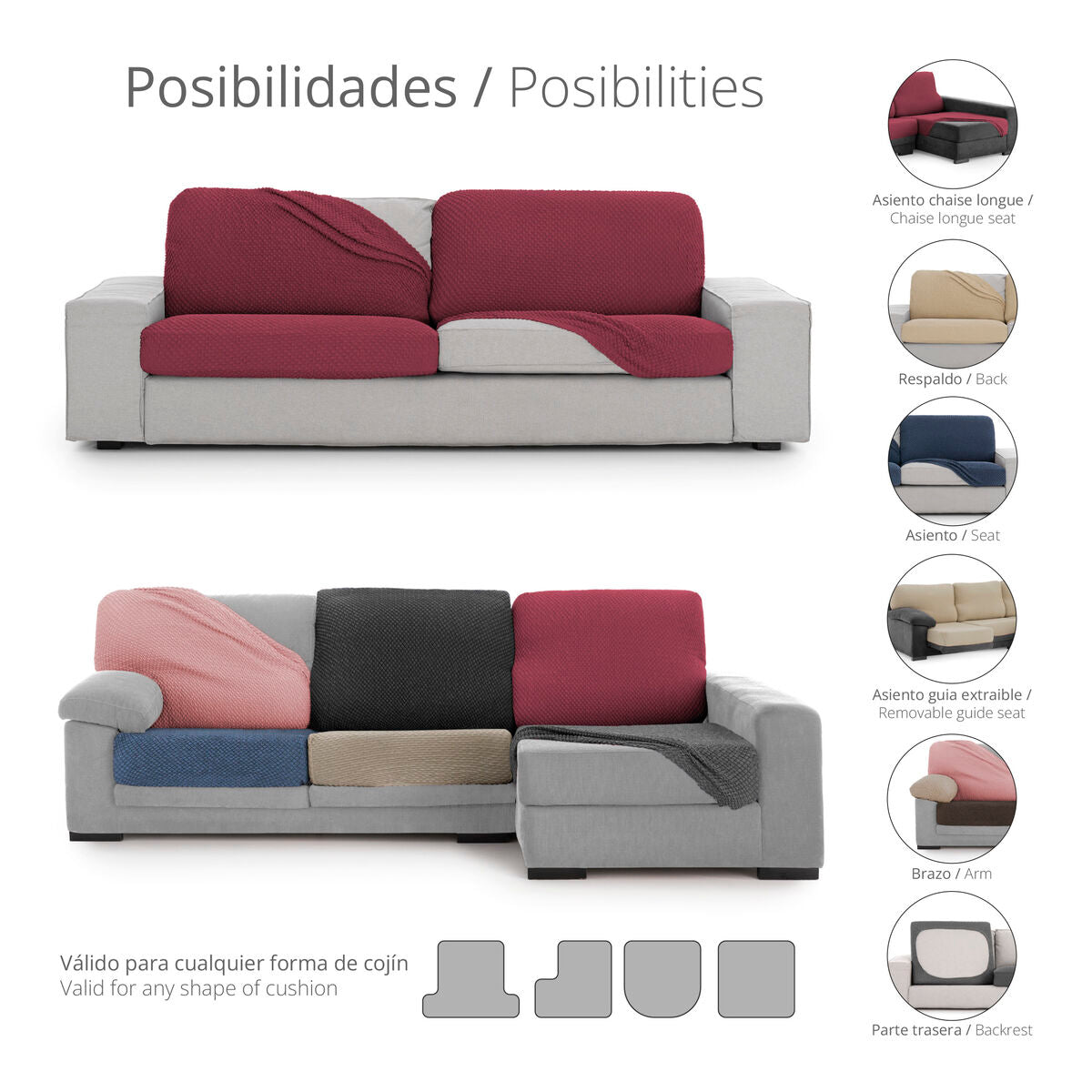 Eysa Kissenbezug THOR Beige Sofa – Produktansicht 7