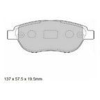 Schwarz Diamond Brake pads PP590 Ventilated Frontal – Produktansicht 2