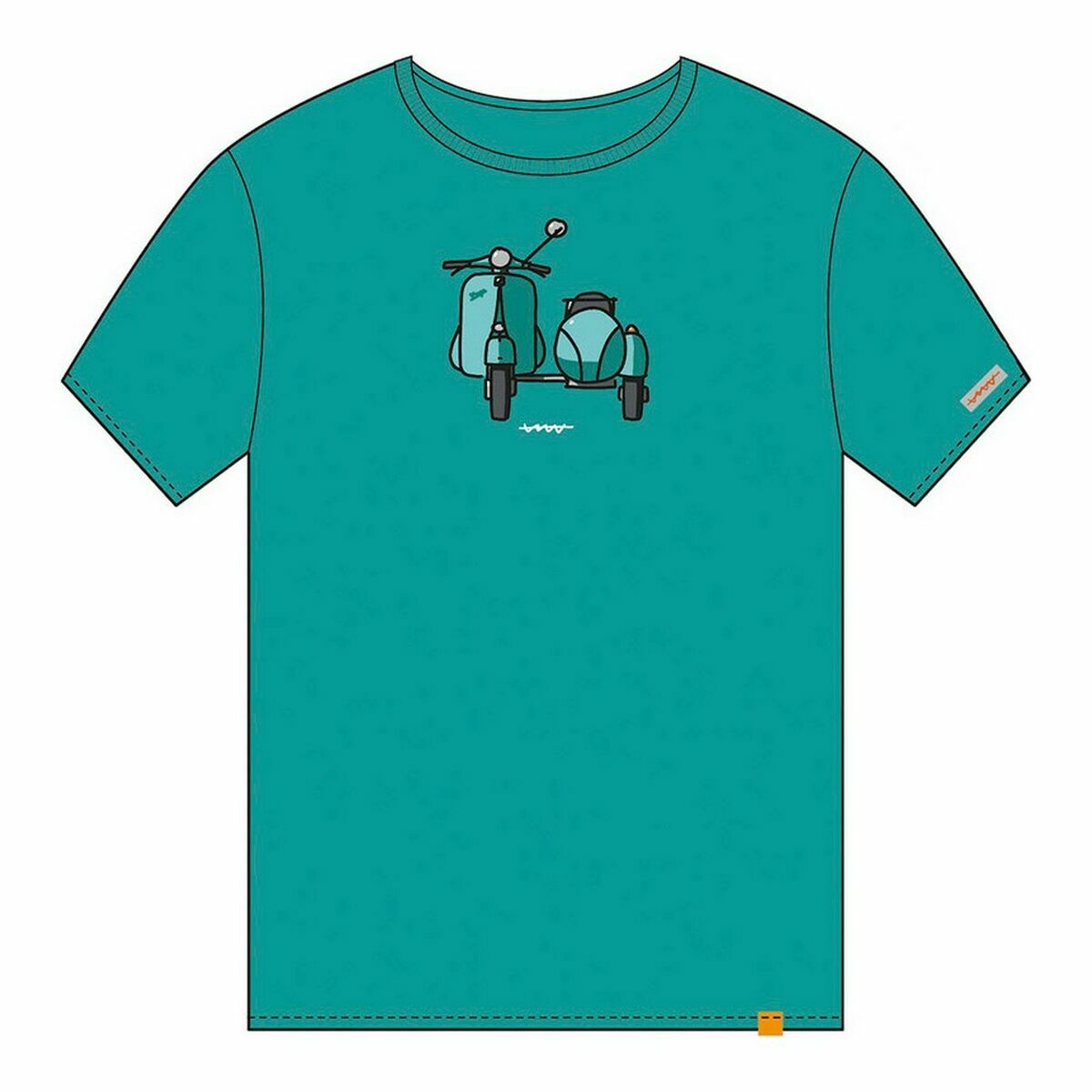Short Sleeve T-Shirt Cállate la Boca Turquoise Sidecar – Produktbild 1