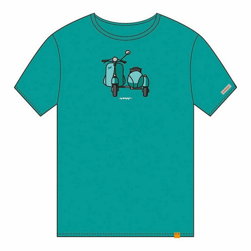 Cállate la Boca Kurzarm-T-Shirt Türkis Sidecar – Produktansicht 2