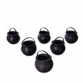 My Other Me Halloween-Dekoration Mini Cauldrons Schwarz mit handles (6 uds) – Produktansicht 1