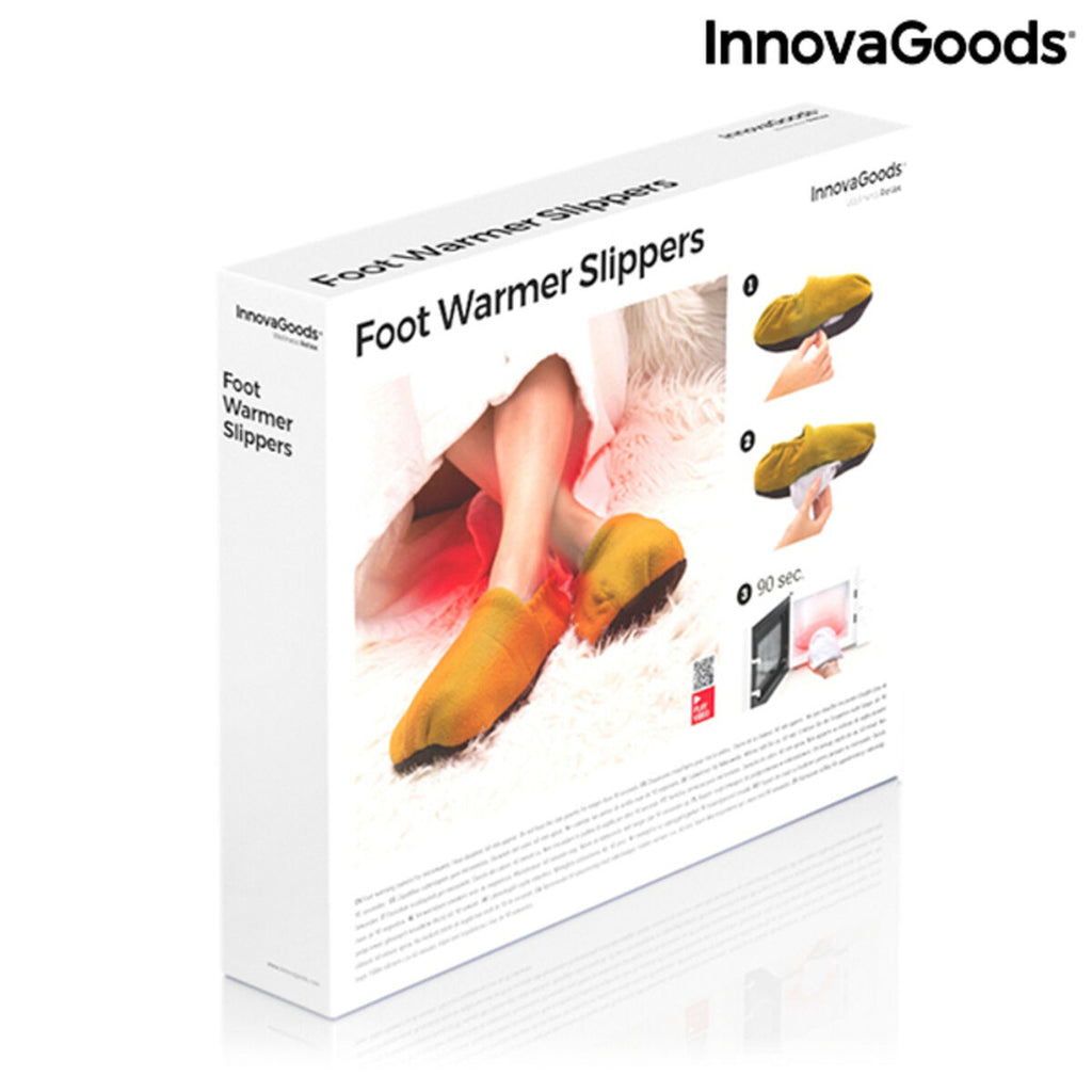 Microwavable Heated Slippers InnovaGoods Mustard – Produktbild 8