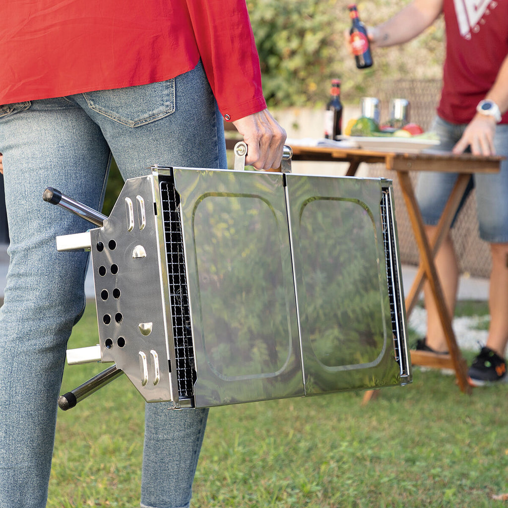 InnovaGoods Stainless Stahl Foldable Charcoal BBQ ExelQ – Produktansicht 3