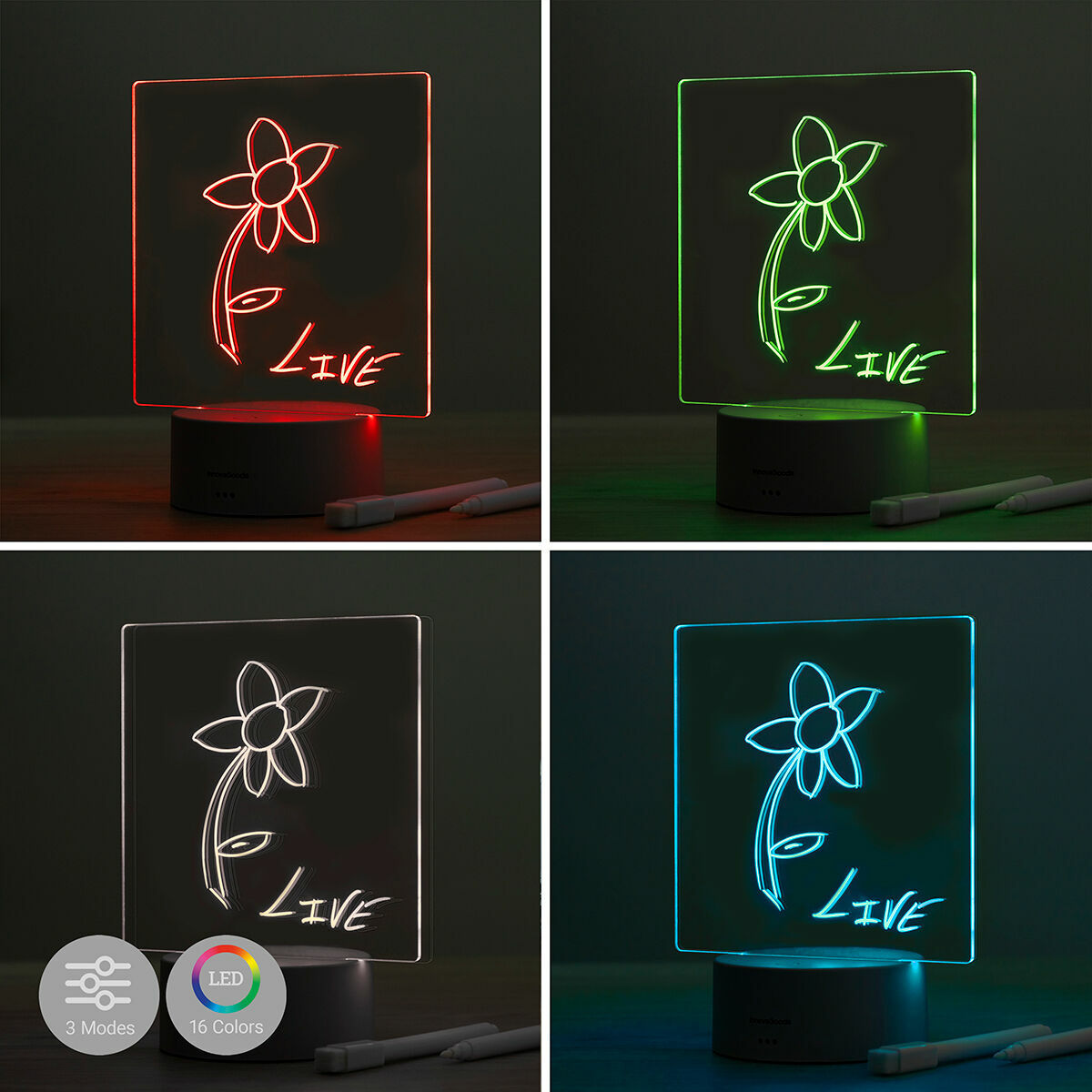 InnovaGoods LED Note & Message Tafel Lemo – Produktansicht 5