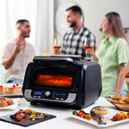 InnovaGoods Heißluftfritteuse mit Grill, Zubehör & Recipe Book Fryinn 12-in-1 6000 Schwarz – Produktansicht 3