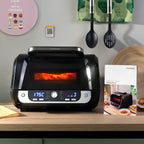 InnovaGoods Heißluftfritteuse mit Grill, Zubehör & Recipe Book Fryinn 12-in-1 6000 Schwarz – Produktansicht 8