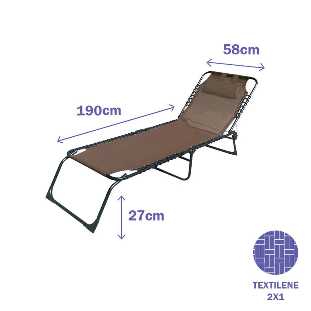 Marbueno Sonnenliege Braun – Produktansicht 2
