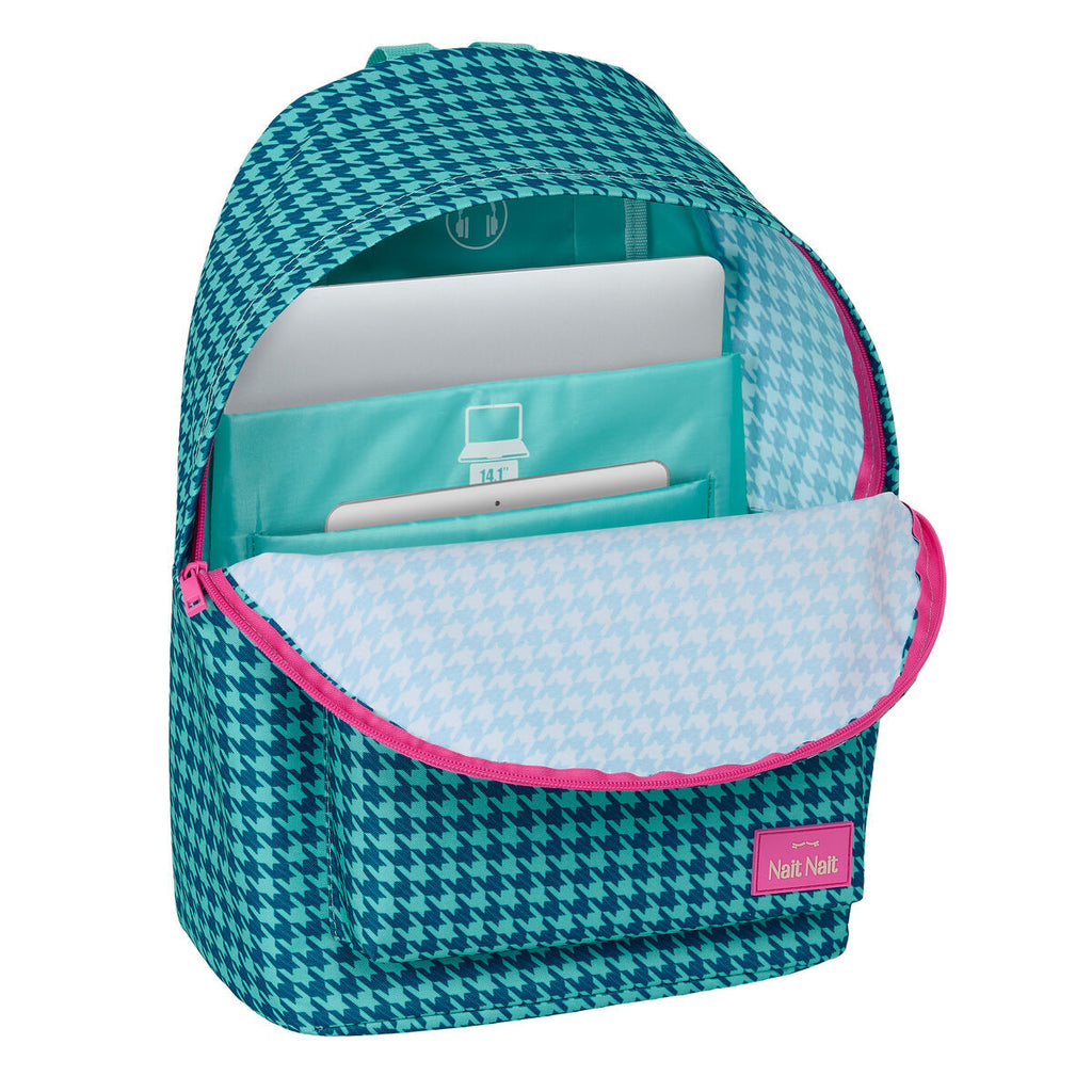 Laptop-Rucksack Nait Pata de gallo verde Grün 31 x 41 x 16 cm – Produktansicht 4
