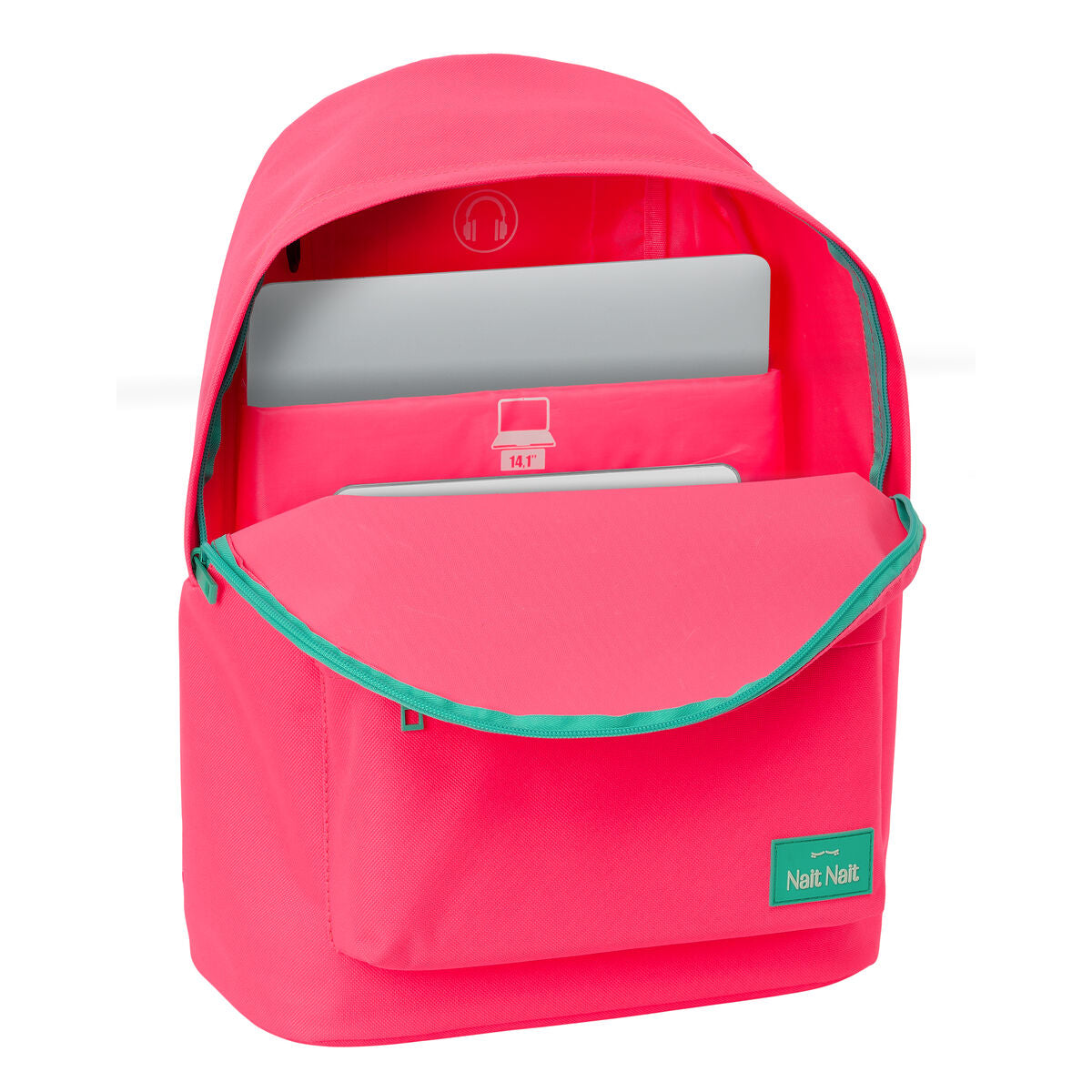 Laptop-Rucksack Nait Fluor Rosa 31 x 41 x 16 cm – Produktansicht 3