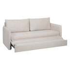 Sofa Beige Polyester Linen – Produktansicht 5