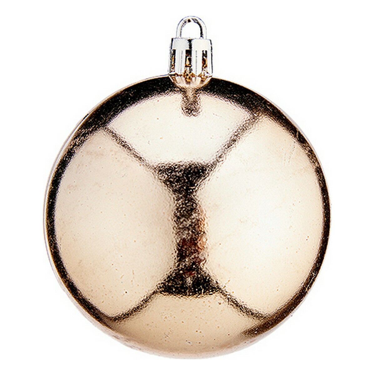 Christmas Baubles Krist+ 00476-6 Champagne Kunststoff Ø 7 cm 12 Stück – Produktbild 1