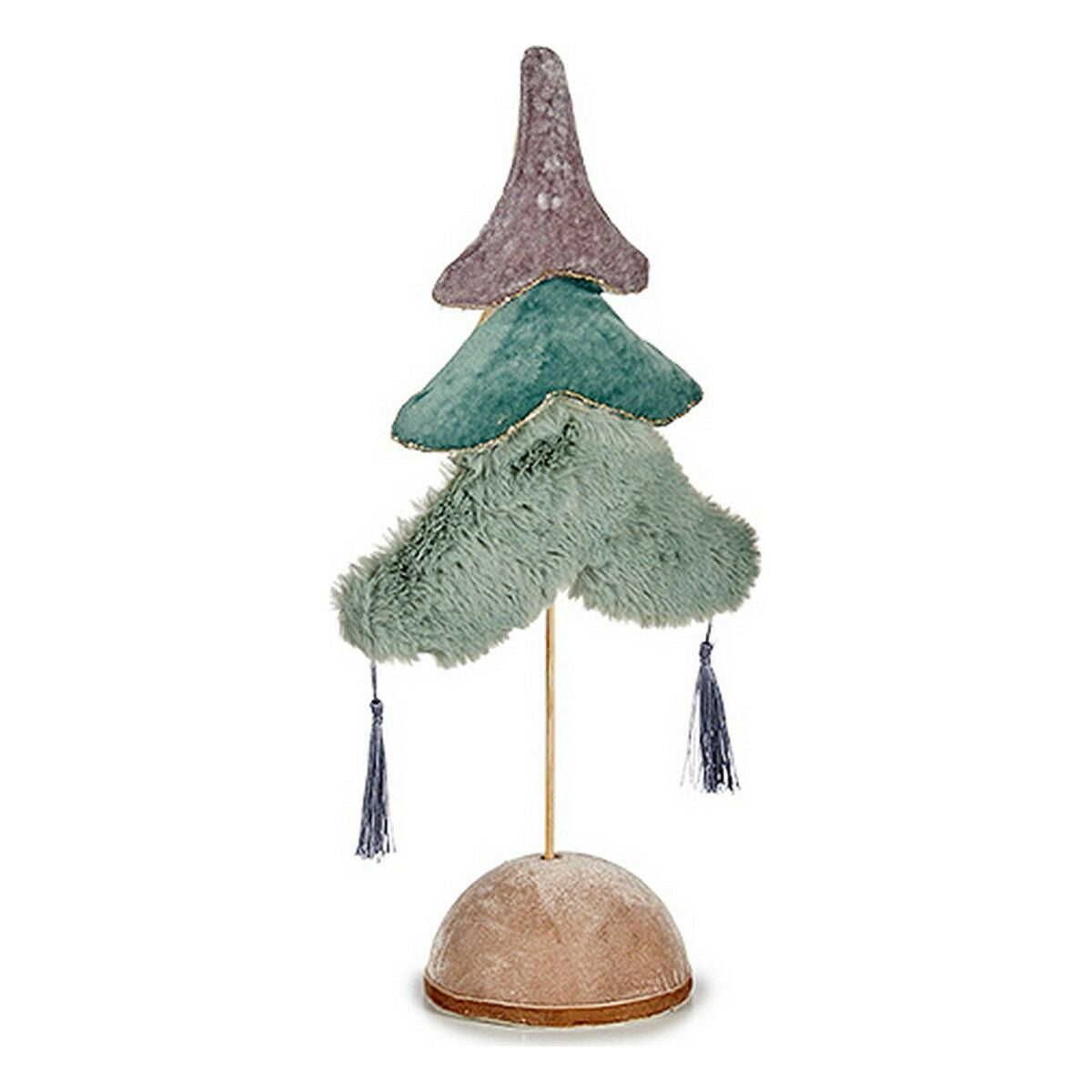 Krist+ Weihnachtsbaum Blau Mehrfarbig Türkis Silber Polyester Holz – Produktansicht 1