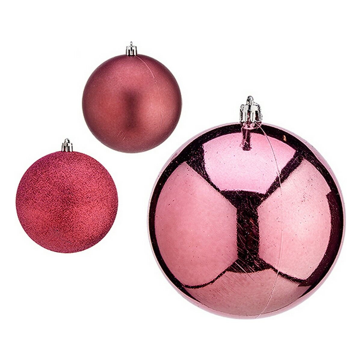 Krist+ Weihnachtskugeln Rosa Kunststoff Ø 10 cm – Produktansicht 1
